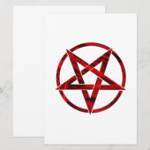 Invitation Pentagramme du Diable Rouge (Devant / Derrière)