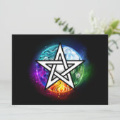 Invitation pentagramme du Wiccan (Debout devant)