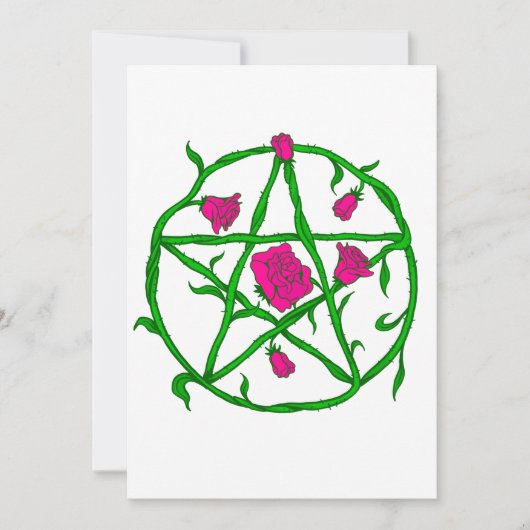 Invitation pentagramme rose (Devant)