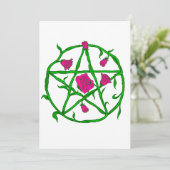 Invitation pentagramme rose (Debout devant)