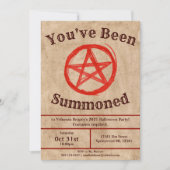 Invitation Pentagramme Vintage déplaisant HallIoween (Devant)