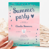 Invitation Pente estivale de pastèque mignonne rose doux 16