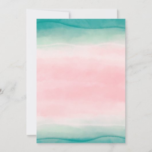 Invitation Pente estivale de pastèque mignonne rose doux 16 (Dos)