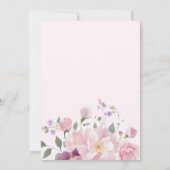 Invitation Peoné doux mariage élégant (Dos)