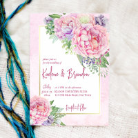 Peonées lilas rose floral élégant mariage