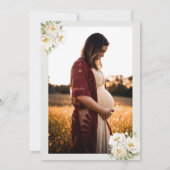 Invitation Peonies blanches | Baby shower photo (Dos)