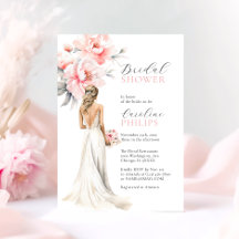 Peonies Blush Rose Bride robe FÊTE DES MARIÉES