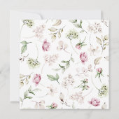 Invitation Peonies Bourgogne rose Fête des mariées florale (Dos)