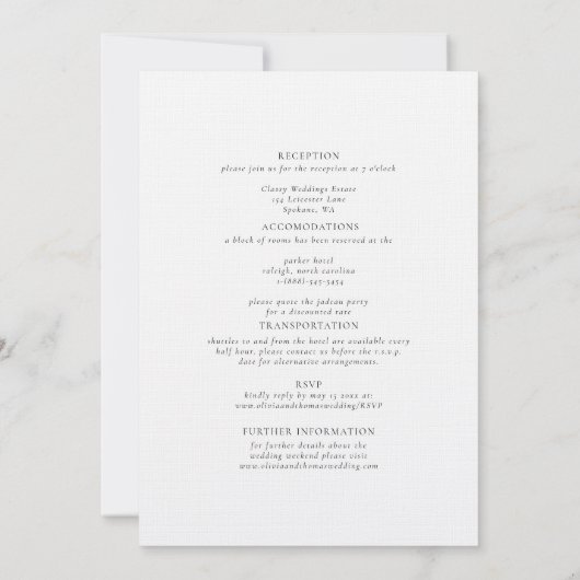 Invitation Peonies Croqueter Élégant Floral tout en un seul M (Dos)