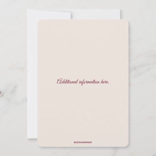 Invitation Peonies d'aquarelle modifiables (Dos)