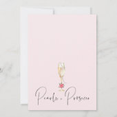 Invitation Peonies de verre moderne Perles Fête des mariées P (Dos)