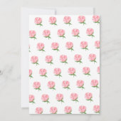 Invitation Peonies Floral Espagnol Baptême (Dos)