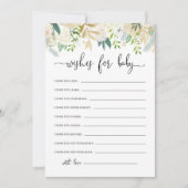 Invitation Peonies Gold Parties scintillant bébé souhaits Bab (Devant)