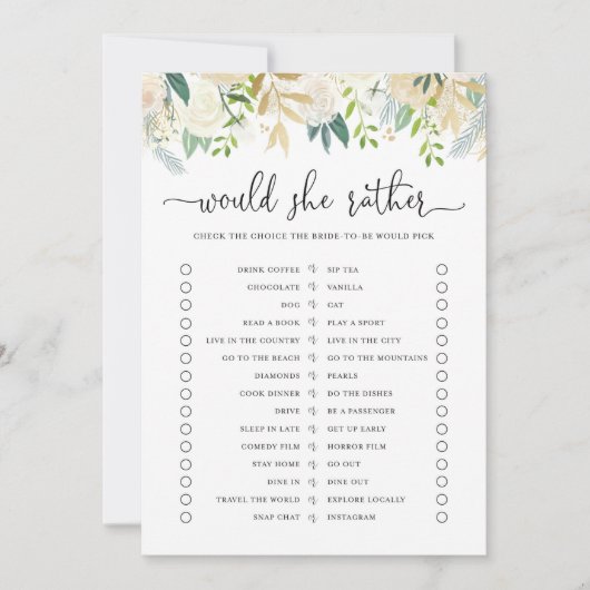 Invitation Peonies Gold Parties scintillant Épouse Plutôt Gam (Devant)