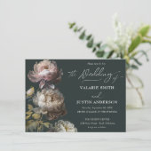 Invitation Peonies Mariage Moody Floral (Debout devant)