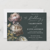 Invitation Peonies Mariage Moody Floral (Devant)