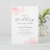 Invitation Peonies Or Élégant Moderne Classique Floral Mariag (Debout devant)