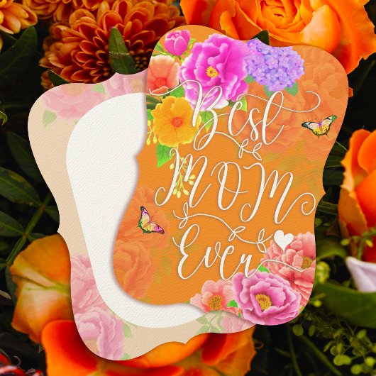 Invitation Peonies romantiques Jardin Orange Meilleure maman