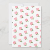 Invitation Peonies Rose Floral Première communion (Dos)