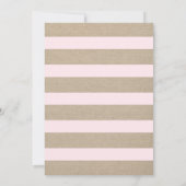 Invitation Peonies roses branchées toile de la première commu (Dos)