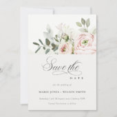 Invitation Peonies Roses Douces Eucalyptus Sauver La Date (Devant)