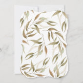 Invitation Peonies roses Fleur de couronne Brunch nuptial (Dos)