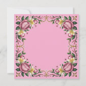Invitation Peonies roses Rococo Frame Brunch & Bubbly (Dos)