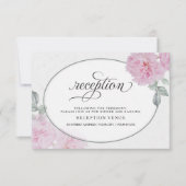 Invitation Peonies roses romantiques Papier de riz BarefootBr (Devant)
