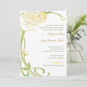 Invitation Peony Art nouveau (Debout devant)