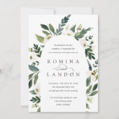 Invitation Peony blanc | Floral Arch Mariage (Devant)