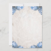 Invitation Peony bleu clair Mason Jar Fête des mariées rustiq (Dos)