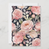 Invitation Peony Bloom Night Garden Boho Arch Fête des mariée (Dos)