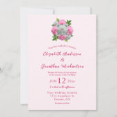 Invitation Peony Bouquet Mariage (Devant)