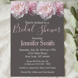Invitation Peony Bridal Shower