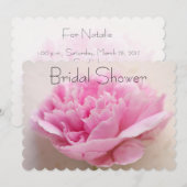 Invitation Peony closeup nuptiale (Devant / Derrière)