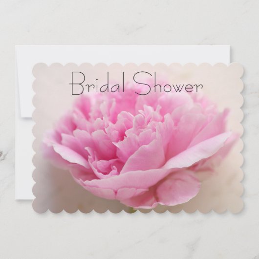 Invitation Peony closeup nuptiale (Devant)