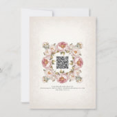 Invitation Peony Elegant Floral Blush rose et ivoire Détails (Dos)