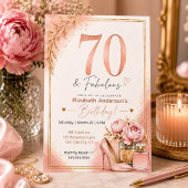 Invitation Peony et Parfum 70e Anniversaire Fabuleux