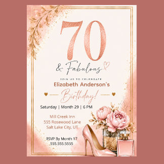 Invitation Peony et Parfum 70e Anniversaire Fabuleux