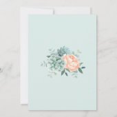 Invitation Peony et Succulents Aquarelle Floral Mariage (Dos)