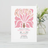 Invitation Peony & Mocha Abstract Floral Boho Wedding (Debout devant)