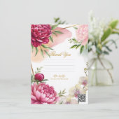 Invitation Peony & Orchid Garden Floral Glam Wedding  (Debout devant)