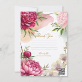Invitation Peony & Orchid Garden Floral Glam Wedding  (Devant)