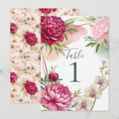Invitation Peony & Orchid Garden Floral Glam Wedding  (Devant / Derrière)