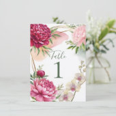 Invitation Peony & Orchid Garden Floral Glam Wedding  (Debout devant)