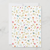 Invitation Peony Pastel Aquarelles Mariage de script or (Dos)