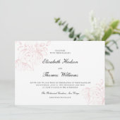Invitation Peony Pink Croquis Moderne Classique Mariage éléga (Debout devant)