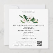Invitation *~* Peony QR RSVP AR15 Fleurs Mariage de cadre (Dos)