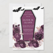 Invitation Peony violet Argent Peony Chauve Couples Douche (Devant)