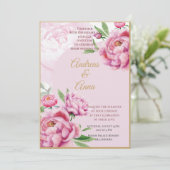 Invitation Peony Wedding (Debout devant)